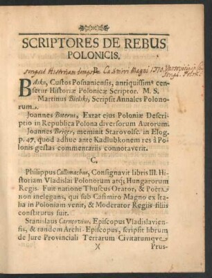Scriptores De Rebus Polonicis.