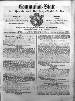 No. 26: No. 26, 15.Juni 1862