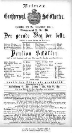 Der gerade Weg der beste