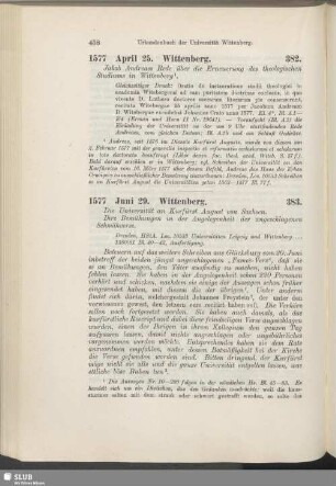382. 1577, April 25. Wittenberg
