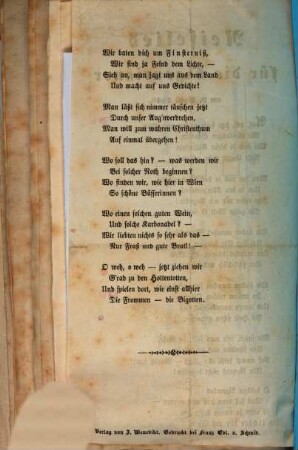 Reiselied für die Ligourianer am 9. April 1848