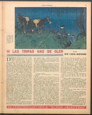 Ni las tripas has de oler : Los cuentos gauchos de "Mundo Argentino"