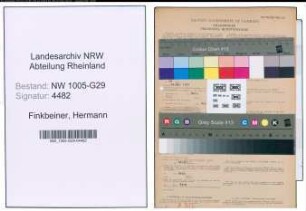Entnazifizierung Hermann Finkbeiner , geb. 03.03.1903 (Bahninspektor)