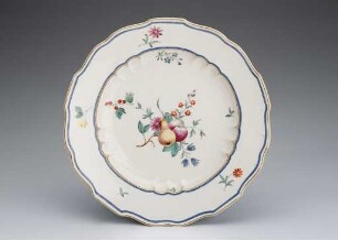 Schale mit Früchte- und Blumendekor
