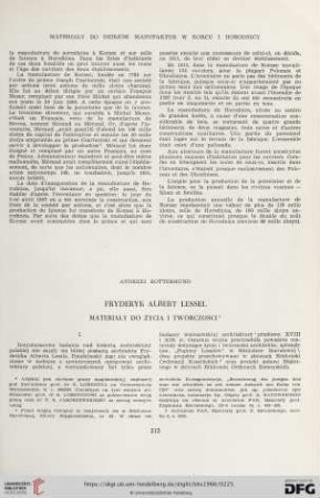 Fryderyk Albert Lessel : materiały do życia i twórczości