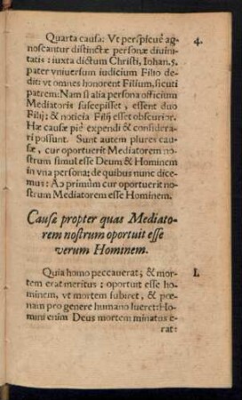 Causae propter quas Mediatorem nostrum oportuit esse verum Hominem.