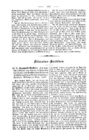Literatur-Kritiken