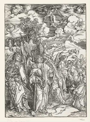 Vier Engel, die Winde aufhaltend / Die Versiegelung der Auserwählten, Blatt 5 der Folge "Apokalypse (nach dem Text)"