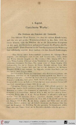 1. Kapitel: Gesicherte Werke