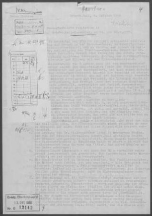 Hessental: Visitationsbericht mit Pfarrbericht 1958