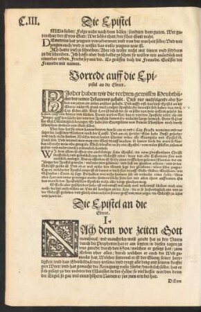 Vorrede auff die Epistel an die Ebreer.