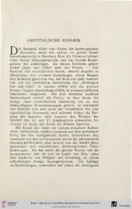 Orientalische Keramik