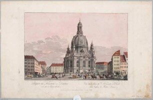 Der Neumarkt in Dresden, Blick nach Norden auf die Frauenkirche