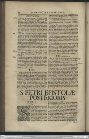 S. Petri Epistolae Posterioris