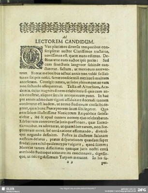 Ad Lectorem Candidum