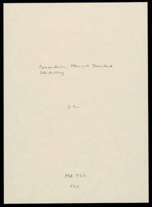 Briefe von Heinrich Bernhard Oppenheim an Albert Schwegler