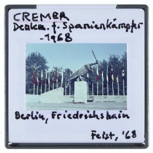 Berlin, Denkmal für die Spanienkämpfer