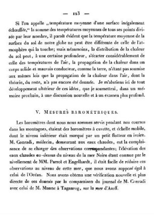 V. Mesures Barométriques
