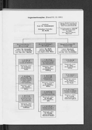 Organisationsplan (Stand 31.12.1991)