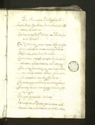 De Humana Philosophia lib. 1. [Prooemium] Summe Deus Optime Maxime, omnes homines a te venere et veniunt...