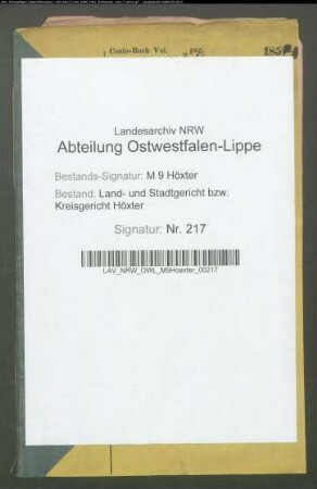 Testamente H. v. Haxthausen