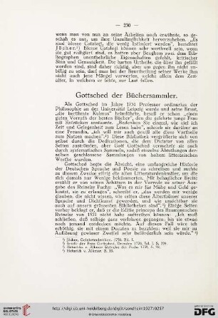 Gottsched der Büchersammler