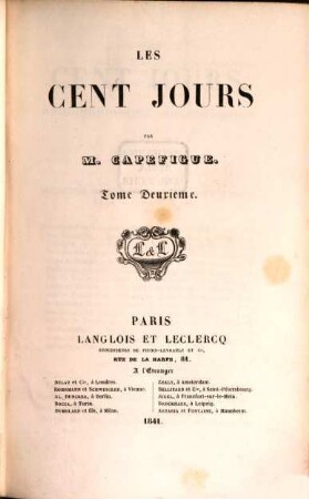 Les Cent Jours, 2