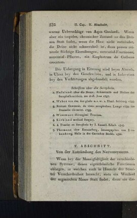 V. Abschnitt. Von der Entzündung des Nervensystems.