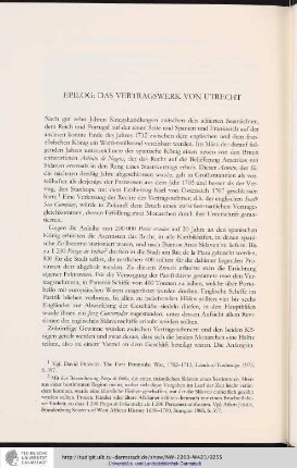 Epilog: Das Vertragswerk von Utrech