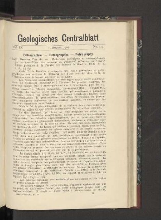 1. August 1907. No. 13.