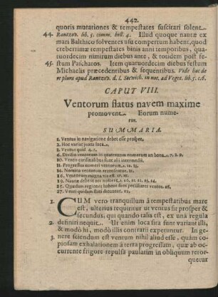 Caput VIII. Ventorum flatus navem maxime promovent.