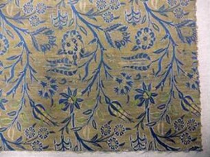 Seidenstoff mit typisch osmanischem Blumenmuster