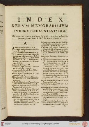 Index rerum memorabilivm