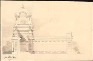 Denkmal für Kaiser Wilhelm I., Berlin: Schnitt und Ansicht