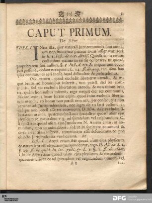 Caput Primum. De Aëre