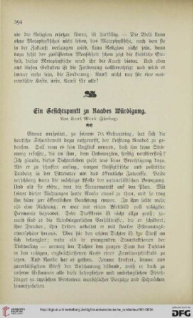 1: Ein Gesichtspunkt zu Raabes Würdigung