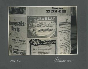 Circus Barlay - Großflächenwerbung, ohne Ortsangabe, 1950-1953