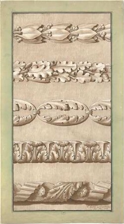 Laves, Georg Ludwig Friedrich; Studienzeichnungen - florale Ornamente (Details)