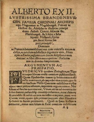 Canonis Missae Contra Hvldricvn [!] Zvinglivm, Defensio
