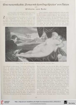 7/8: Eine neuentdeckte "Venus mit dem Orgelspieler" von Tizian