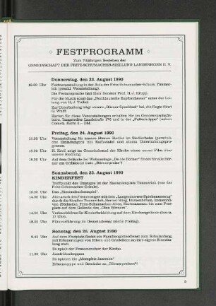 Festprogramm