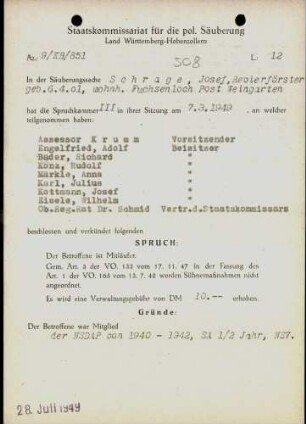 Schrage, Josef