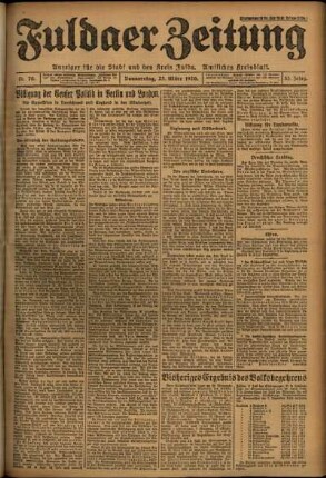 Ausgabe vom Donnerstag, den 25. März 1926.