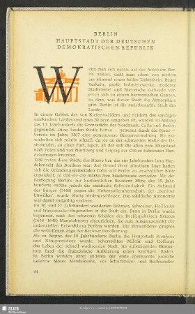 Berlin – Hauptstadt Der Deutschen Demokratischen Republik