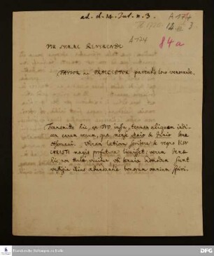 Brief von Johann Jakob Rambach an August Hermann Francke.