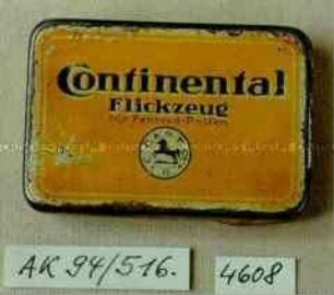 Blechdose für "Continental Flickzeug für Fahrrad-Reifen"