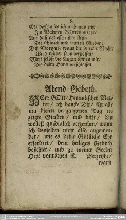 Abend-Gebeth