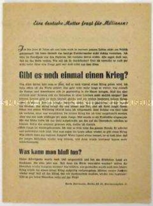 Aufruf des Demokratischen Frauenbundes zur Wahl der Delegierten des 3. Deutschen Volkskongresses