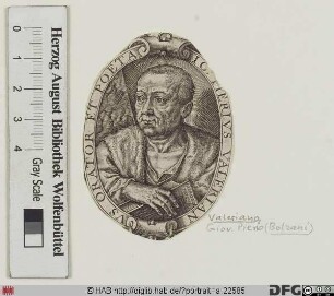 Bildnis Pierio Valeriano (eig. Giovanni Pietro dalle Fosse, lat. Joannes Pierius Valerianus)