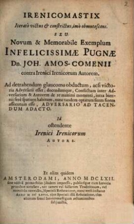 Irenicomastix iterato victus